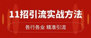 精准引流术:11招引流实战方法,让你私域流量加到爆(11节课完整)-阳知网创资源库