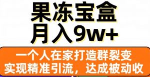 果冻宝盒,一个人在家打造群裂变,实现精准引流,达成被动收入,月入9w+-阳知网创资源库