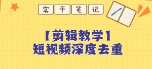 【保姆级教程】短视频搬运深度去重教程-阳知网创资源库