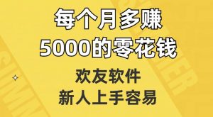 欢友软件,新人上手容易,每个月多赚5000的零花钱【揭秘】-阳知网创资源库