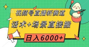视频号直播新赛道，话术+场景直接搬，日入6000+【揭秘】-阳知网创资源库