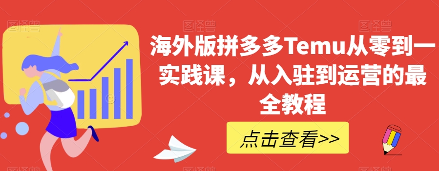 海外版拼多多Temu从零到一实践课,从入驻到运营的最全教程-阳知网创资源库