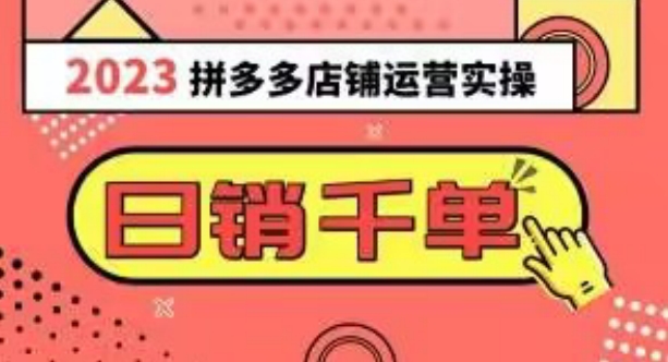 2023拼多多运营实操,每天30分钟日销1000+,爆款选品技巧大全(10节课)-阳知网创资源库