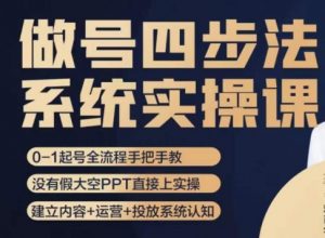 做号四步法,从头梳理做账号的每个环节,0-1起号全流程-阳知网创资源库