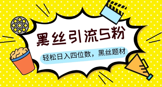 S粉变现,轻松日入四位数,黑丝题材+情感话术【揭秘】-阳知网创资源库