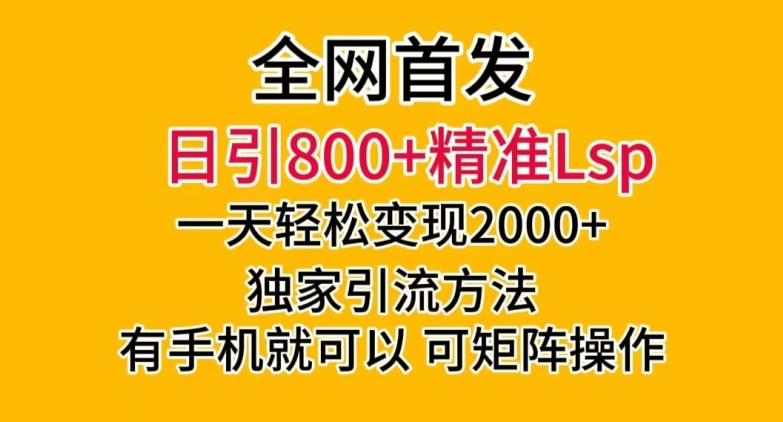 全网首发!日引800+精准老色批,一天变现2000+,独家引流方法,可矩阵操作【揭秘】-阳知网创资源库
