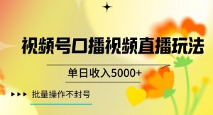 视频号囗播视频直播玩法，单日收入5000+，批量操作不封号【揭秘】-阳知网创资源库