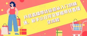 抖音直播带货运营从入门到精通,新手小白完全掌握带货直播全流程-阳知网创资源库
