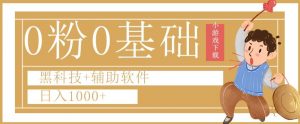 0粉0基础快手小游戏下载日入1000+黑科技+辅助软件【揭秘】-阳知网创资源库