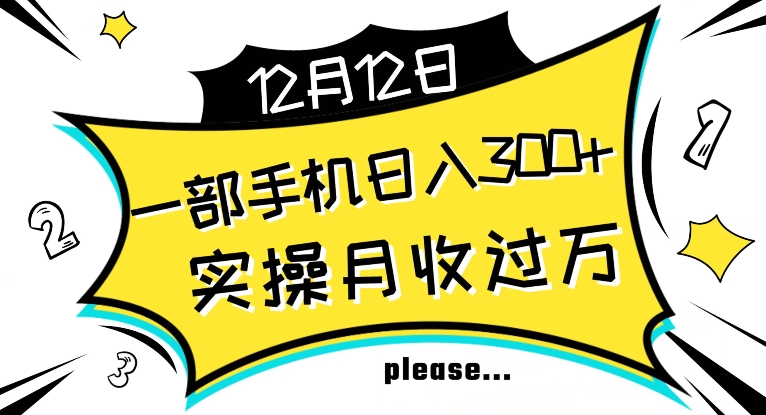 【全网变现首发】新手实操单号日入500+，渠道收益稳定，项目可批量放大【揭秘】-阳知网创资源库