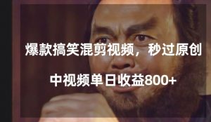 爆款搞笑混剪视频，百分百过原创，单日中视频播放收益800+【揭秘】-阳知网创资源库