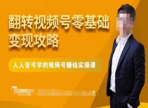 微信视频号零基础变现攻略,人人皆可学的视频号赚钱实操课-阳知网创资源库