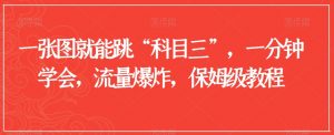 一张图就能跳“科目三”，一分钟学会，流量爆炸，保姆级教程【揭秘】-阳知网创资源库