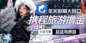 年关假期大风口,携程旅游撸金,超蓝海赛道,月入2w+【揭秘】-阳知网创资源库