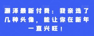 灏泽最新付费:我亲选了几种头像,能让你在新年一直兴旺!-阳知网创资源库