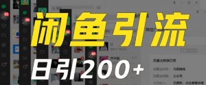 外面收费6980闲鱼引流法,日引200+创业粉,每天稳定2000+收益,保姆级教程(适合居家创业)-阳知网创资源库