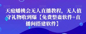 天庭蟠桃会无人直播教程，无人值守礼物收到爆【免费整蛊软件+直播间搭建软件】-阳知网创资源库