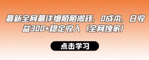 最新全网最详细陌陌搬砖，0成本，日收益300+稳定收入（全网独家）【揭秘】-阳知网创资源库