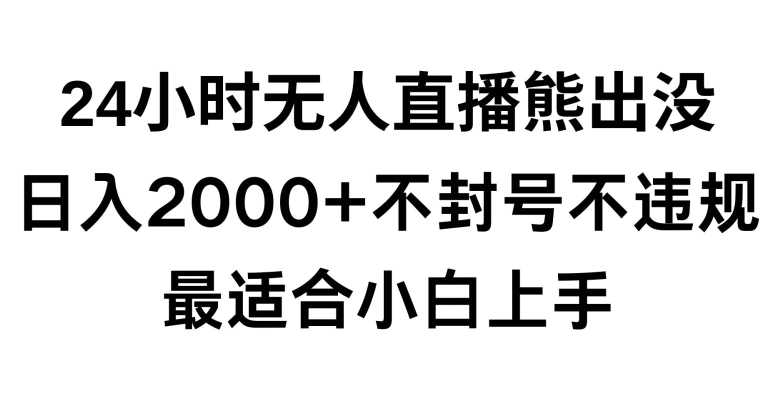 快手24小时无人直播熊出没,不封直播间,不违规,日入2000+,最适合小白上手,保姆式教学【揭秘】-阳知网创资源库