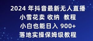 2024年抖音最新无人直播小雪花卖收纳教程,小白也能日入900+落地实操保姆级教程【揭秘】-阳知网创资源库