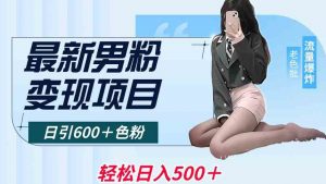 最新男粉变现项目，日引600＋色粉，全平台通用，轻松日入500＋【揭秘】-阳知网创资源库