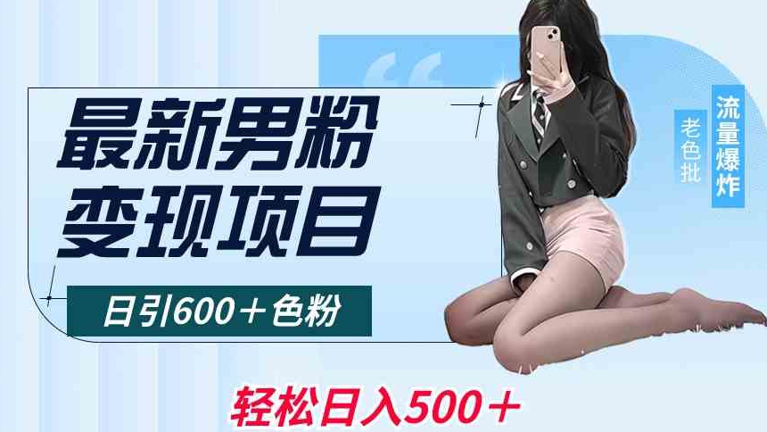 最新男粉变现项目,日引600+色粉,全平台通用,轻松日入500+【揭秘】-阳知网创资源库