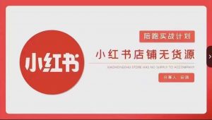 安琪-小红书店铺无货源实战,开店到售后全流程操作-阳知网创资源库