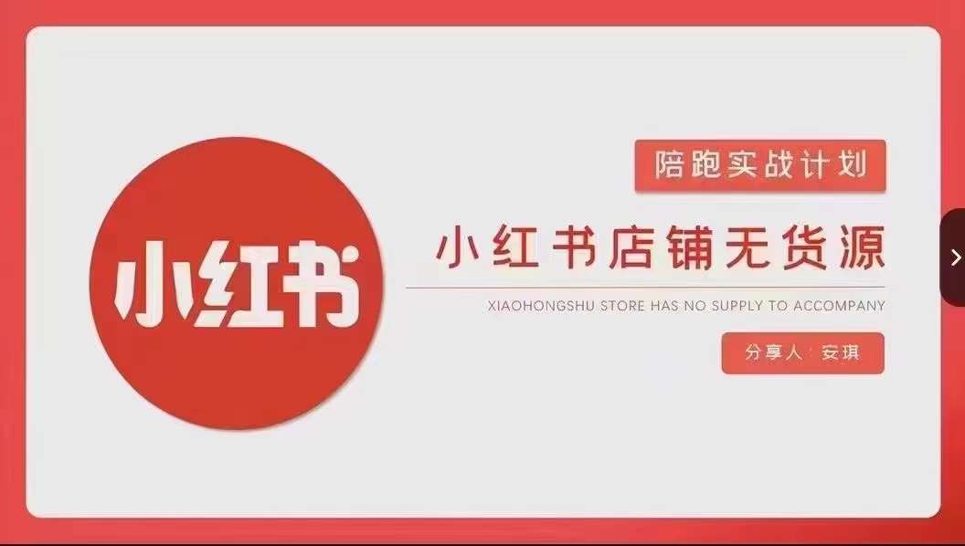 安琪-小红书店铺无货源实战,开店到售后全流程操作-阳知网创资源库