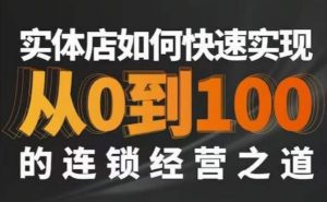 星哥·实体如何快速实现从0-100的连锁经营之道-阳知网创资源库