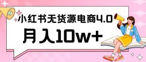 小红书新电商实战，无货源实操从0到1月入10w+联合抖音放大收益【揭秘】-阳知网创资源库