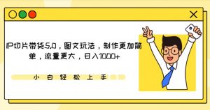 IP切片带货5.0,图文玩法,制作更加简单,流量更大,日入1000+【揭秘】-阳知网创资源库