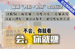 2024,“男粉+私域”还是最耐造、最赚、最轻松、最愉快的变现方式【揭秘】-阳知网创资源库