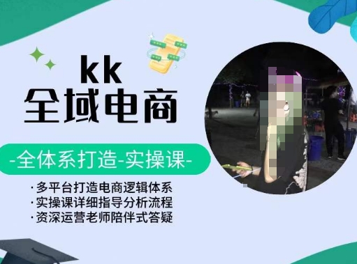 KK全域电商,全体系打造实操课,多平台打造电商逻辑体系-阳知网创资源库