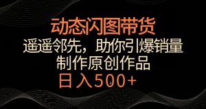 动态闪图带货，遥遥领先，冷门玩法，助你轻松引爆销量，日赚500+【揭秘】-阳知网创资源库