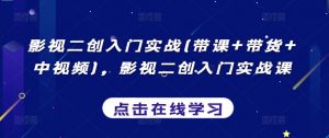 影视二创入门实战(带课+带货+中视频),影视二创入门实战课-阳知网创资源库