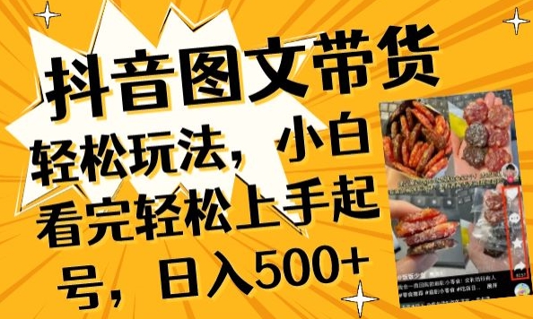 抖音图文带货已过时?那你不如仔细看看这个,小白看完轻松上手起号,日入500+不是梦【揭秘】-阳知网创资源库