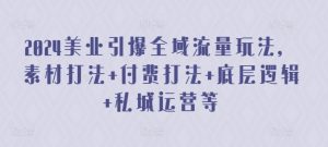2024美业引爆全域流量玩法,素材打法 付费打法 底层逻辑 私城运营等-阳知网创资源库