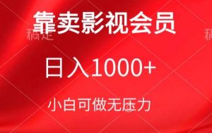 靠卖影视会员,日入1000+,落地保姆级教程,新手可学【揭秘】-阳知网创资源库
