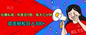 玩爆私域，和爱豆P图，每天几分钟 轻松日入300+【揭秘】-阳知网创资源库