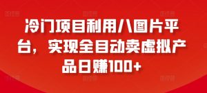 冷门项目利用八图片平台，实现全目动卖虚拟产品日赚100+【揭秘】-阳知网创资源库