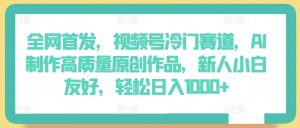 全网首发，视频号冷门赛道，AI制作高质量原创作品，新人小白友好，轻松日入1000+【揭秘】-阳知网创资源库