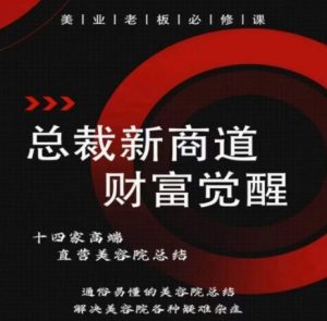 总裁新商道(美业老板必修课)，通俗易懂的美容院总结，解决美容院各种疑难杂症-阳知网创资源库