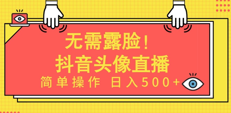 无需露脸，Ai头像直播项目，简单操作日入500+【揭秘】-阳知网创资源库