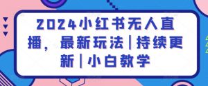 2024小红书无人直播,最新玩法|持续更新|小白教学-阳知网创资源库