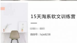 15天淘系软文训练营,跟年入50万的淘系软文导师,学习月收过万的淘系软文-阳知网创资源库