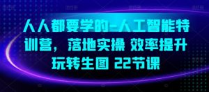 人人都要学的-人工智能特训营，落地实操 效率提升 玩转生图(22节课)-阳知网创资源库