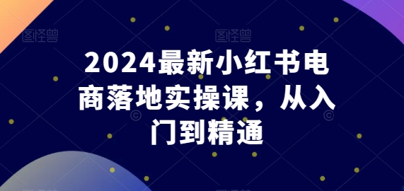 2024最新小红书电商落地实操课,从入门到精通-阳知网创资源库
