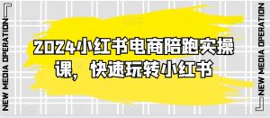 2024小红书电商陪跑实操课,快速玩转小红书,超过20节精细化课程-阳知网创资源库