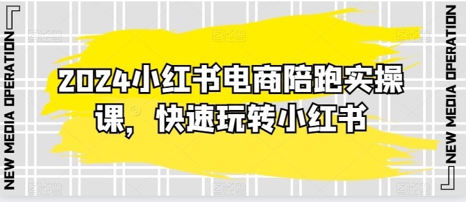 2024小红书电商陪跑实操课,快速玩转小红书,超过20节精细化课程-阳知网创资源库