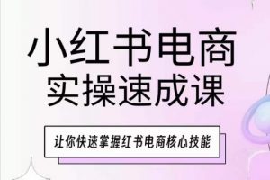 小红书电商实操速成课,让你快速掌握红书电商核心技能-阳知网创资源库